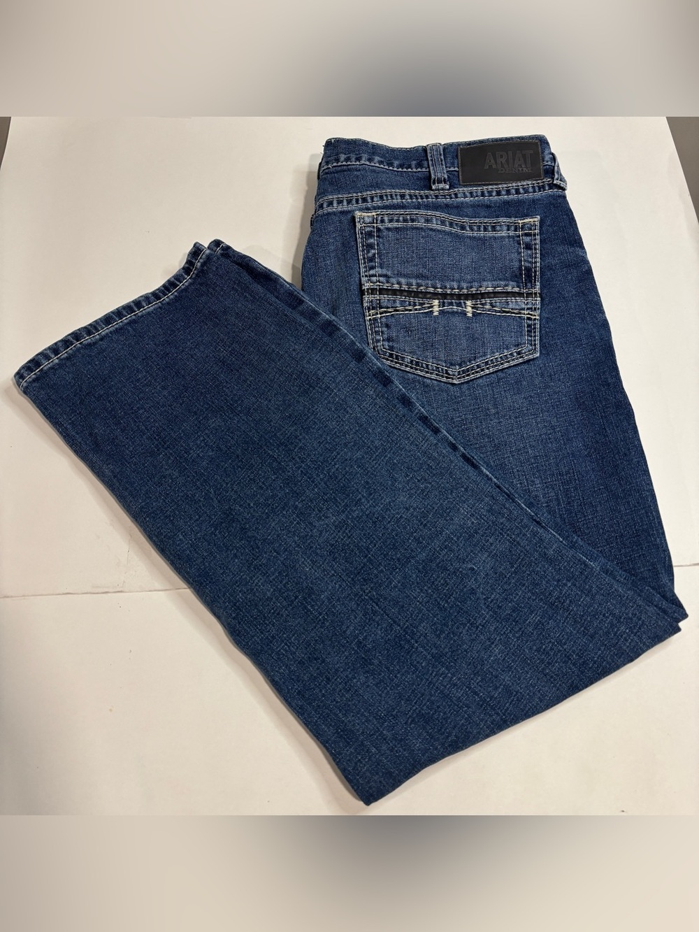 Ariat Jeans Men 40x30 Blue M7 Coltrane Silverton Western Dark Denim Pants Work